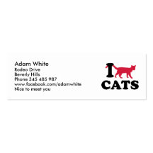 I love cats business cards