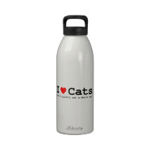 I Love Cats (But I Couldn't Eat A Whole One) Drinking Bottle
