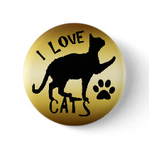I LOVE CATS BUTTON
