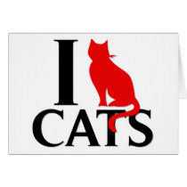 I Love Cats Card