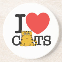 I Love Cats Coasters