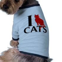 I Love Cats Dog Clothes