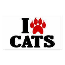 I Love Cats Emblem Business Card