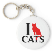 I Love Cats Key Chain