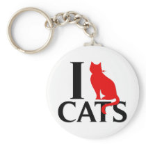 I Love Cats Key Chain