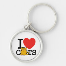 I Love Cats Keychains