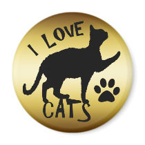 I LOVE CATS MAGNETS