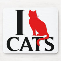 I Love Cats Mouse Pad