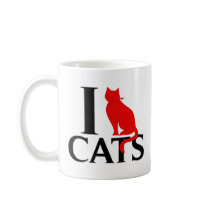 I Love Cats Coffee Mugs