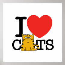 I Love Cats Posters