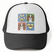 I Love Cavalier King Charles Spaniels Hat
