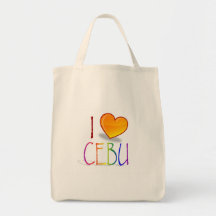 "I Love Cebu" Reusable Grocery Bag