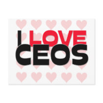 I LOVE CEOS POSTCARD