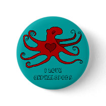 I love cephalopods button