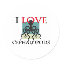 I Love Cephalopods Stickers