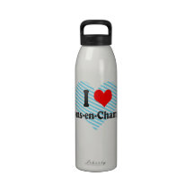 I Love Chalons-en-Champagne, France Water Bottles