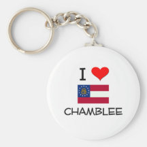 I Love CHAMBLEE Georgia Keychains