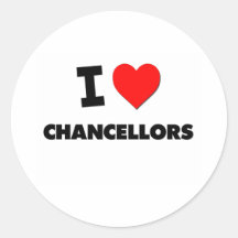 I Love Chancellors Round Sticker