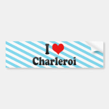 I Love Charleroi, Belgium Bumper Sticker
