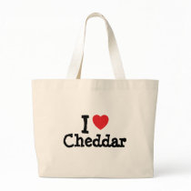 I love Cheddar heart T-Shirt Bag