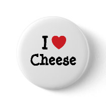 I love Cheese heart T-Shirt Buttons