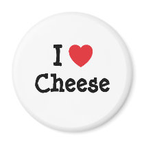 I love Cheese heart T-Shirt Fridge Magnet