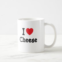 I love Cheese heart T-Shirt Mug