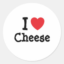 I love Cheese heart T-Shirt Sticker