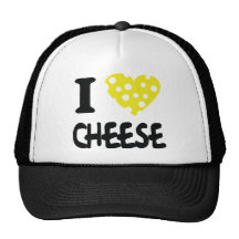I love cheese icon mesh hats