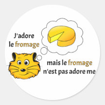 I love cheese round stickers