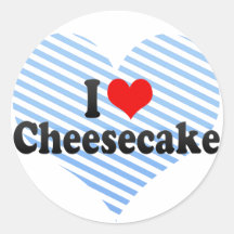 I Love Cheesecake Stickers