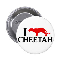 I Love Cheetah Button