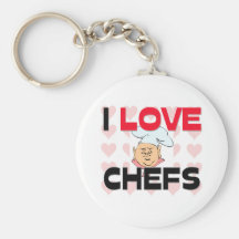 I Love Chefs Key Chain