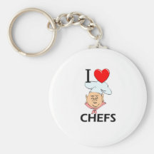 I Love Chefs Keychain