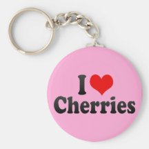 I Love Cherries Key Chain