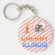 I Love Cherry, IL Key Chains