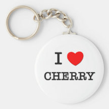 I Love Cherry Key Chains