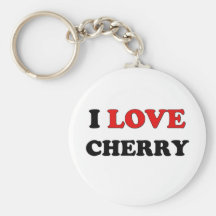 I Love Cherry Key Chains