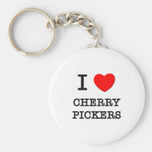 I Love Cherry Pickers Keychains