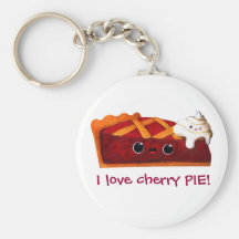 I love Cherry Pie -custom text- Key Chains