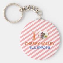I Love Cherry Valley, IL Key Chain