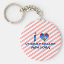I love Cherry Valley, New York Key Chains