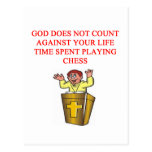 i love chess post card