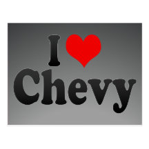 I love Chevy Post Card
