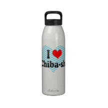 I Love Chiba-shi, Japan. Aisuru Chiba-Shi, Japan Reusable Water Bottle