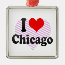 I love Chicago Christmas Ornament