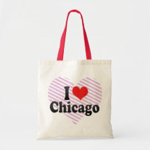 I Love Chicago Tote Bags