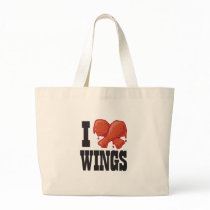 I Love Chicken Wings Tote Bags
