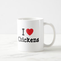I love Chickens heart custom personalized Coffee Mug
