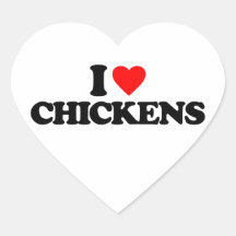 I LOVE CHICKENS STICKER